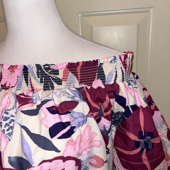 Ann Taylor LOFT Women’s Sz L Floral Off-Shoulder Women’s Dress - Picture 3 of 6